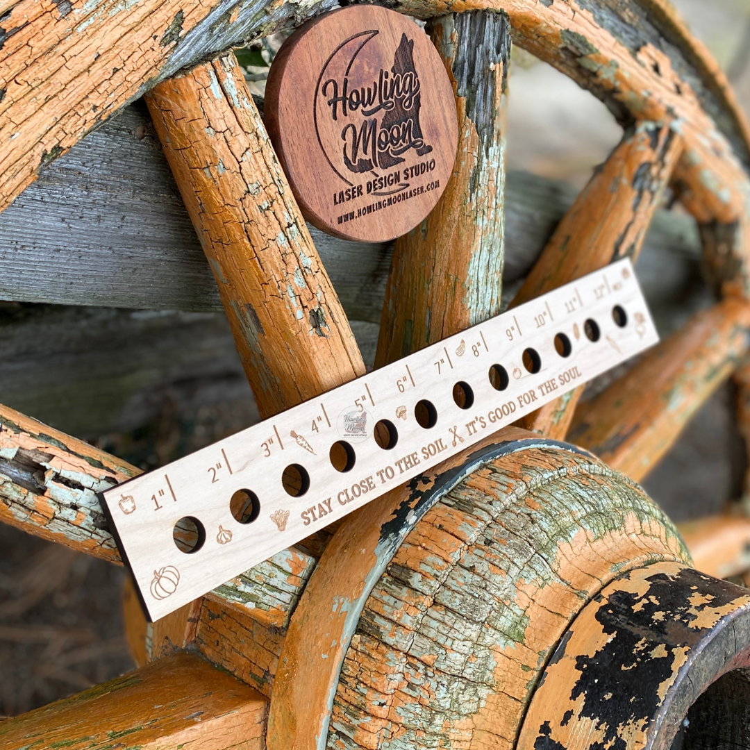 Planting Seeds Feeding the Bees Seed Spacing Ruler – Howling Moon