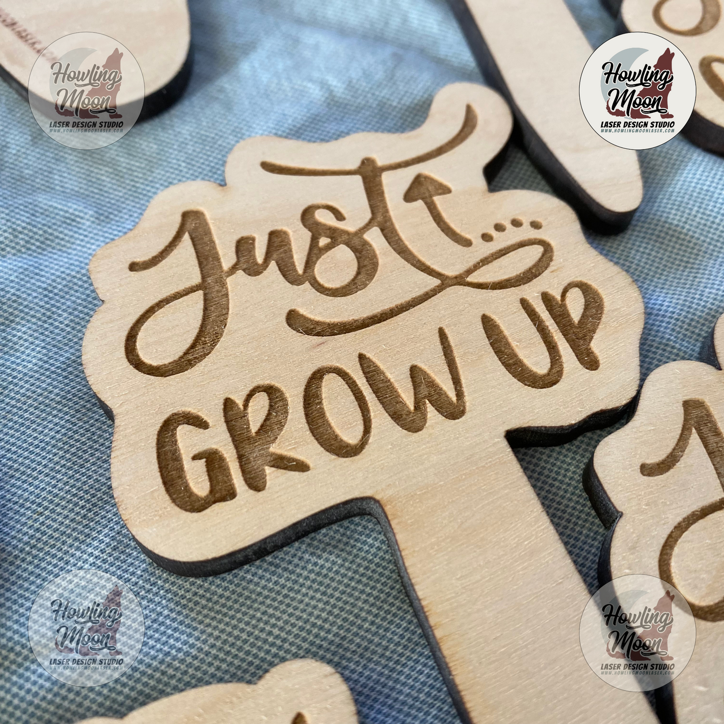 Just Grow Up Funny Plant Stake Garden Marker
