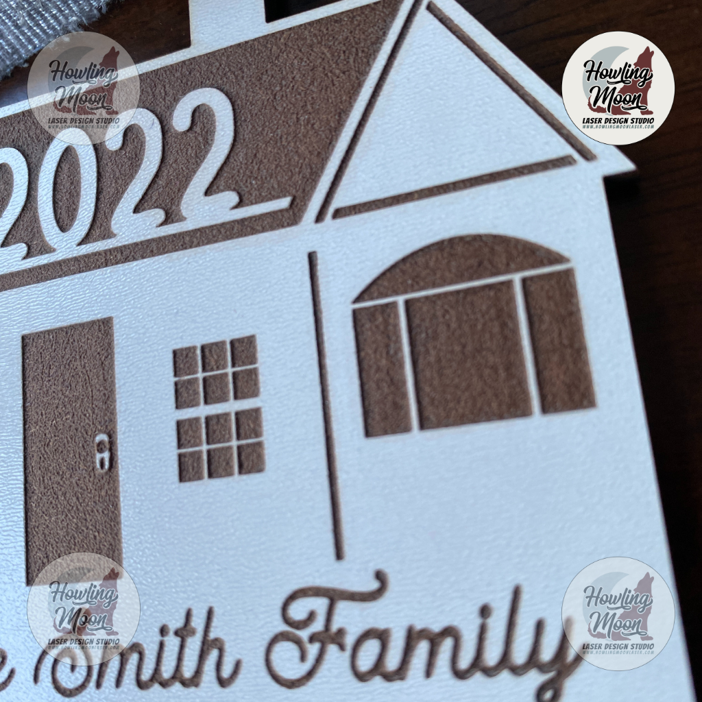 Personalized Family Home with Chimney 2022 Ornament | Stocking Tag | Hostess Gift | New Home | Realtor